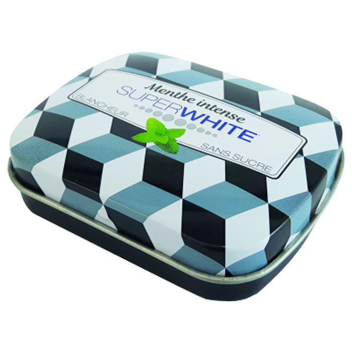 SUPERWHITE BLACK EDITION PASTILLES MINI MINTS MENTHE INTENSE 50 PIECES