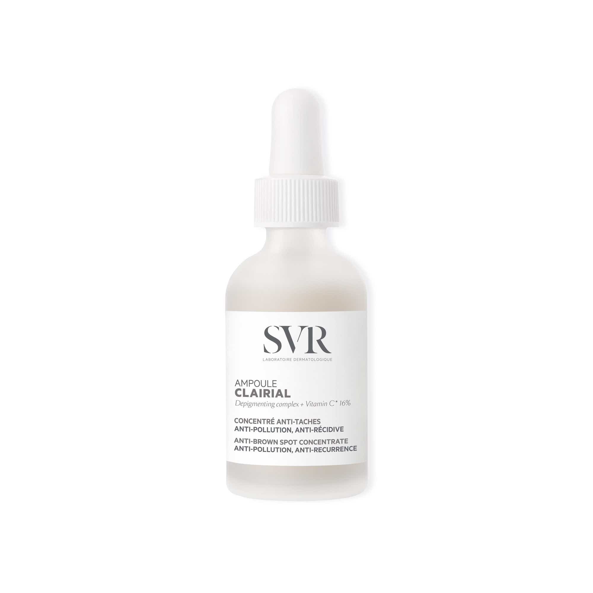 SVR CLAIRIAL AMPOULE CONCENTRE ANTI TACHES ANTI POLLUTION ANTI RECIDIVE VISAGE PEAUX SENSIBLES 30ML