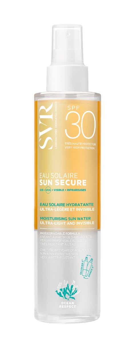 SVR SUN SECURE EAU SOLAIRE HYDRATANTE INVISIBLE SPF30 VISAGE ET CORPS PEAUX SENSIBLES 200ML