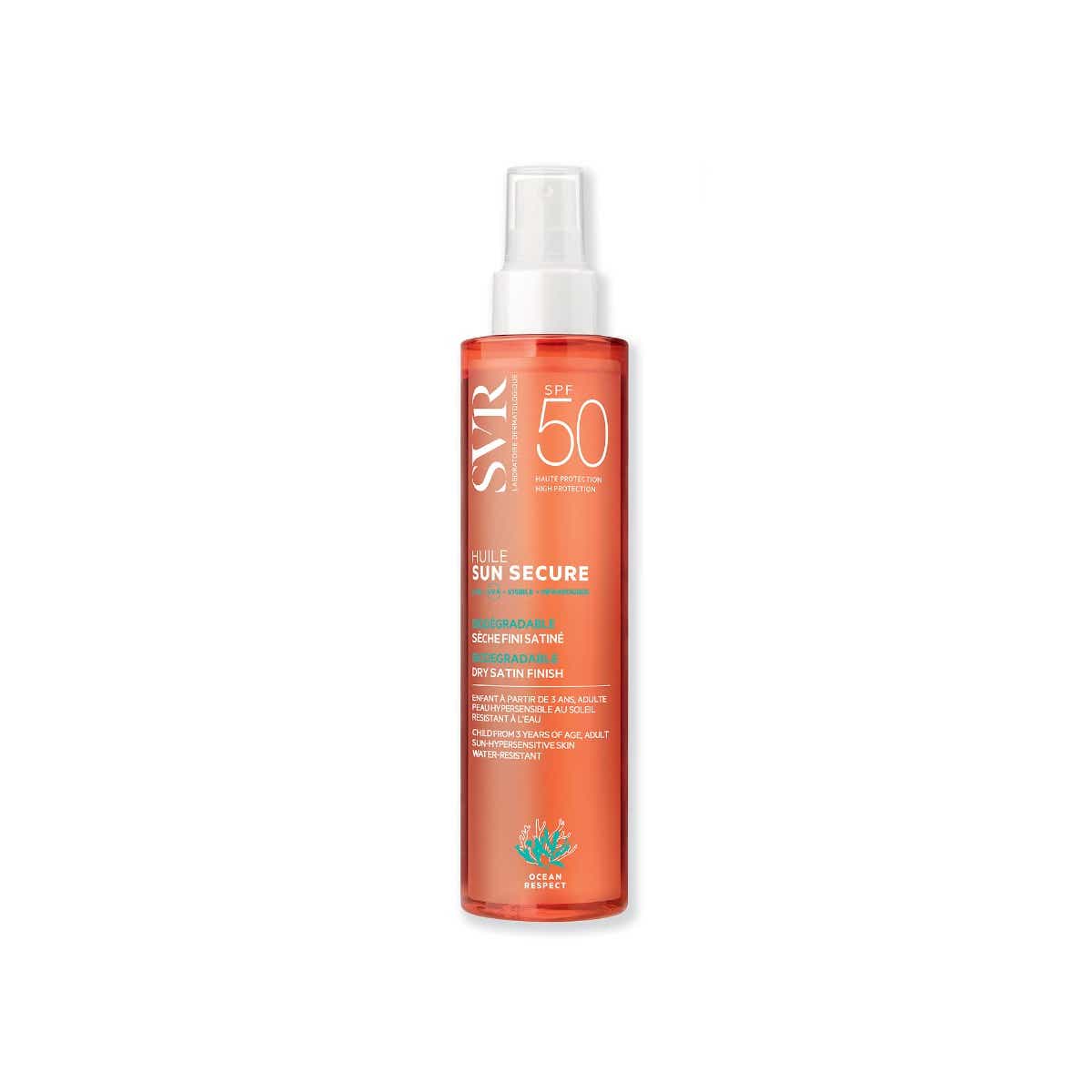 SVR SUN SECURE HUILE SOLAIRE SECHE SPF50 VISAGE CORPS ET CHEVEUX 200ML