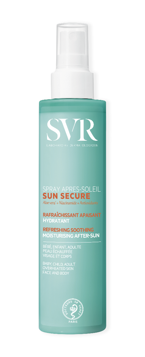 SVR SUN SECURE SOLAIRE SPRAY APRES SOLEIL 200ML VISAGE ET CORPS PEAUX ECHAUFFEES ET HYPERSENSIBLES