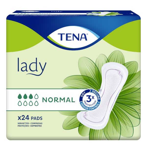 TENA LADY SERVIETTE PROTECTION ABSORBANTE NORMAL 24 UNITES