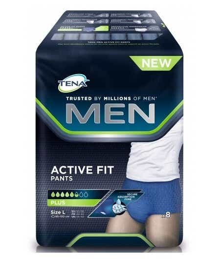 TENA MEN ACTIVE FIT PANTS PLUS SOUS VETEMENTS ABSORBANTS BLEUS TAILLE L 9 UNITES