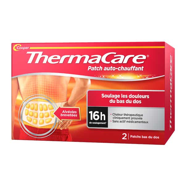 THERMACARE PATCH AUTO CHAUFFANT BAS DU DOS 2 UNITES
