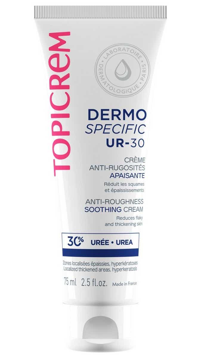 TOPICREM UR 30 CREME ANTI RUGOSITES APAISANTE 30 D UREE CORPS PIEDS ET CUIR CHEVELU PEAUX RUGUEUSES 75ML