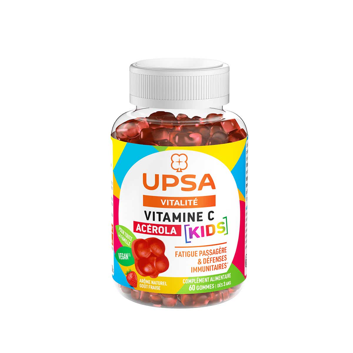 UPSA VITALITE ACEROLA VITAMINES C KIDS 60 GOMMES
