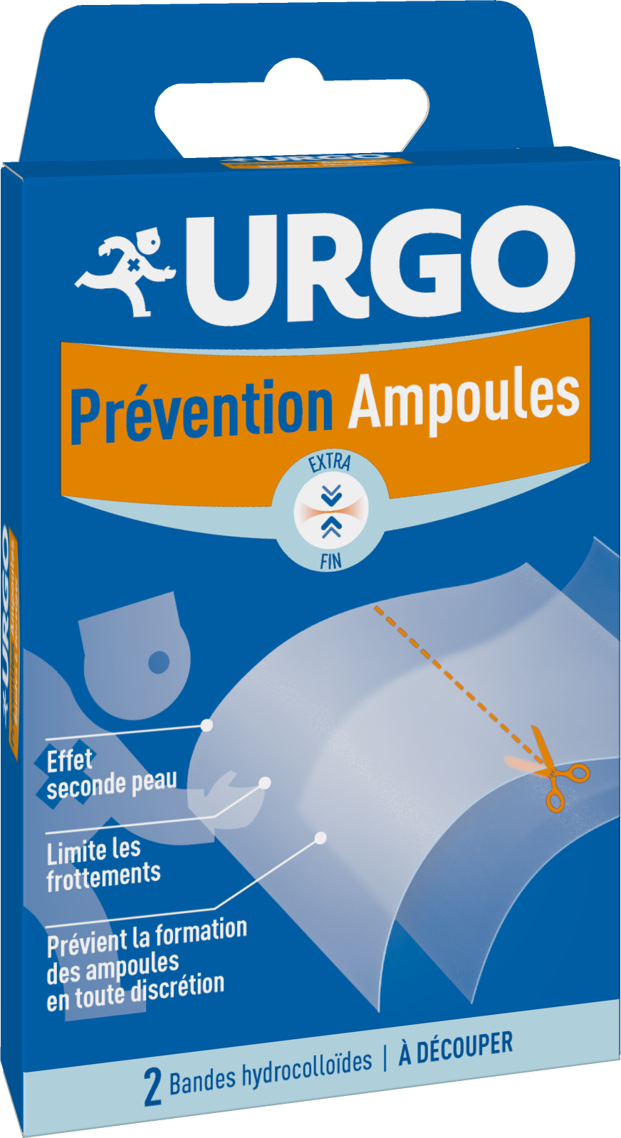 URGO AMPOULES PREVENTION BANDES HYDROCOLLOIDES 2 UNITES