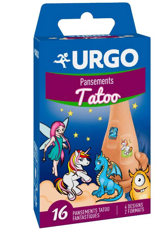 URGO PANSEMENTS KIDS TATOO 16 UNITES