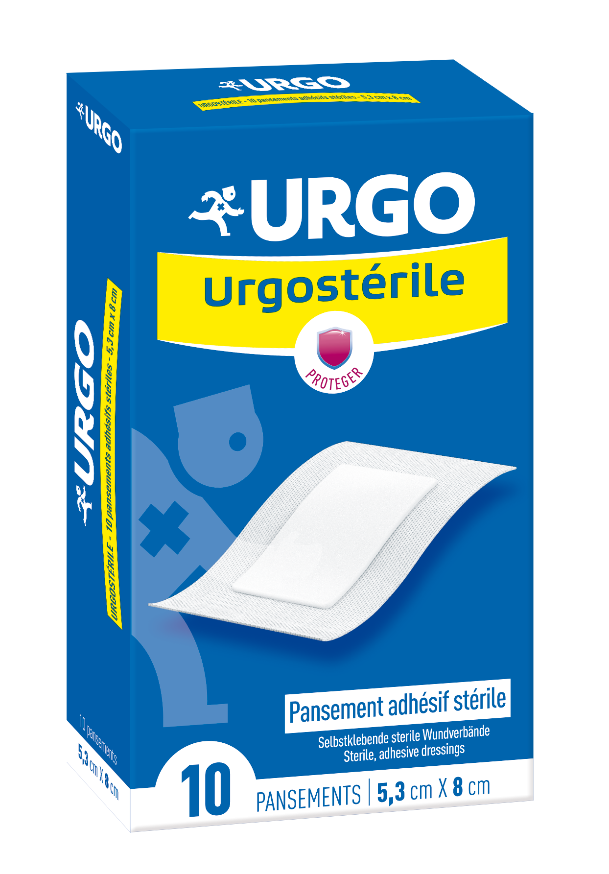 URGOSTERILE PANSEMENT ADHESIF STERILE 5 3X8CM 10 UNITES