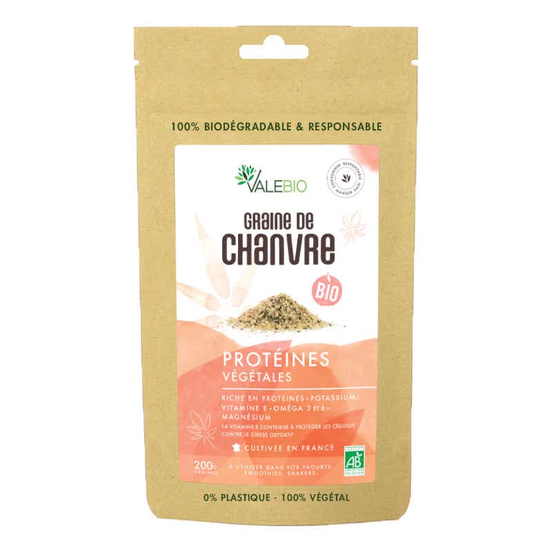 VALEBIO GRAINE DE CHANVRE BIO 200G