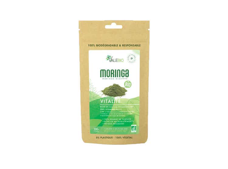 VALEBIO POUDRE DE FEUILLES DE MORINGA BIO 100GR
