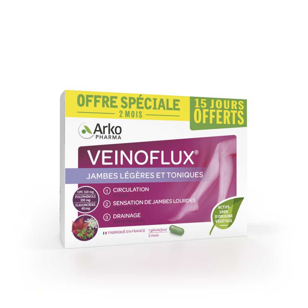 VEINOFLUX JAMBES LEGERES ET TONIQUES 60GELULES