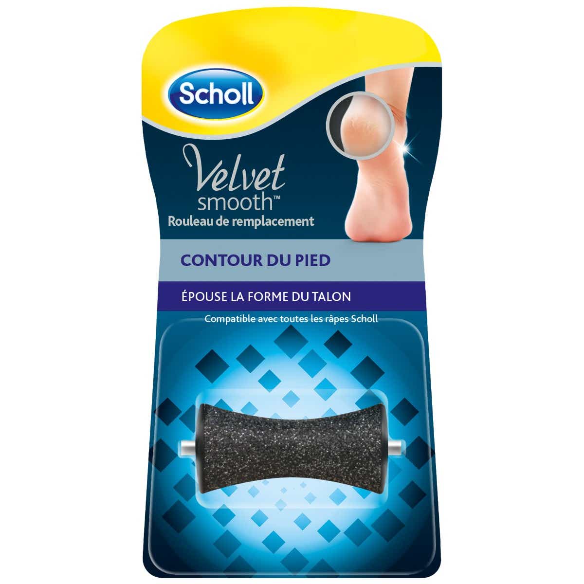 VELVET SMOOTH CONTOUR DU PIED ROULEAU DE REMPLACEMENT 1 ROULEAU