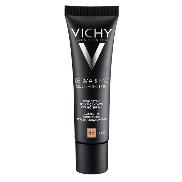 VICHY DERMABLEND 3D CORRECTION FOND DE TEINT RESURFACANT ACTIF CORRECTEUR 16 H 45 GOLD 30ML