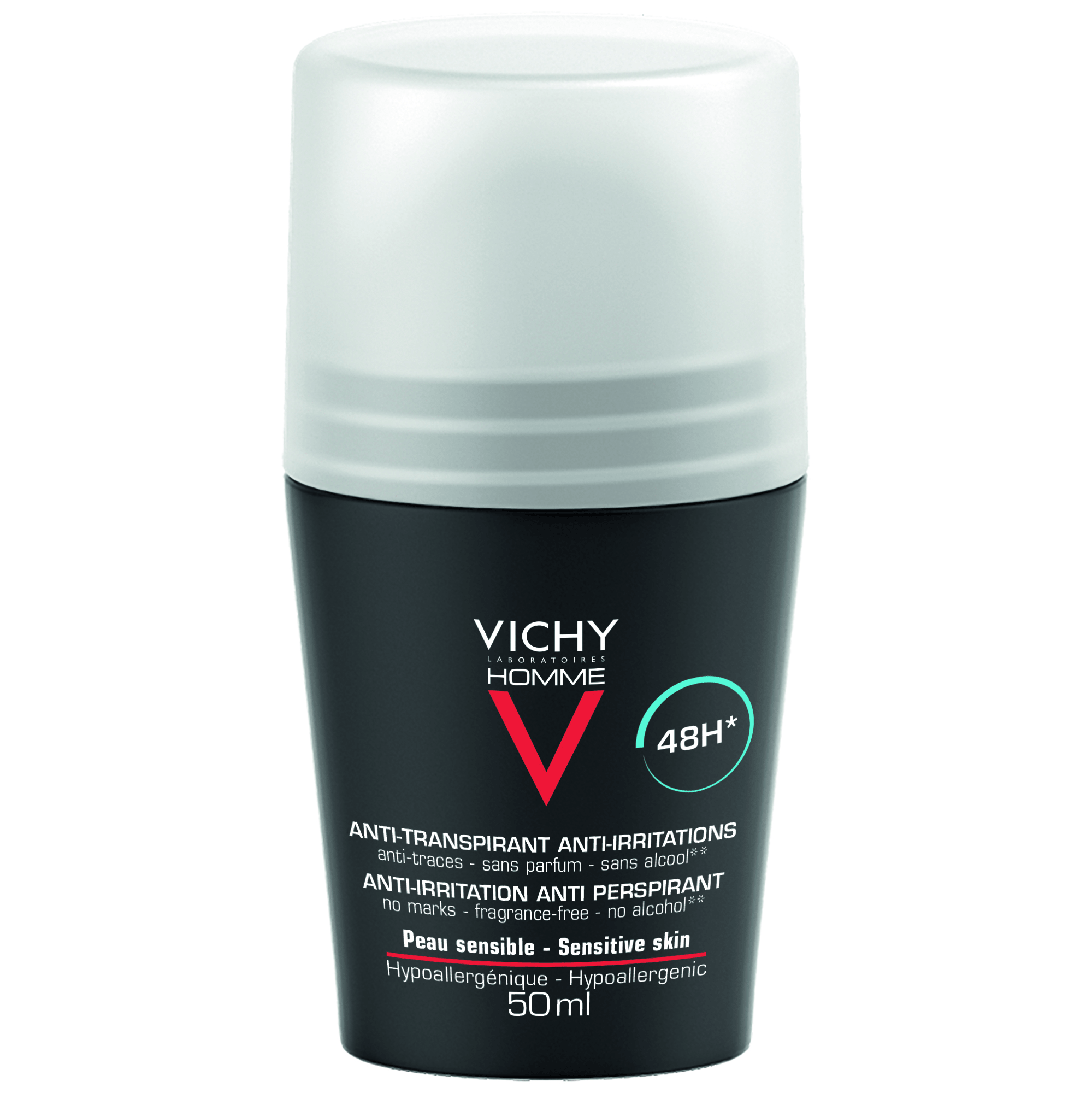VICHY HOMME DEODORANT ANTI TRANSPIRANT ANTI IRRITATIONS 48H 50ML