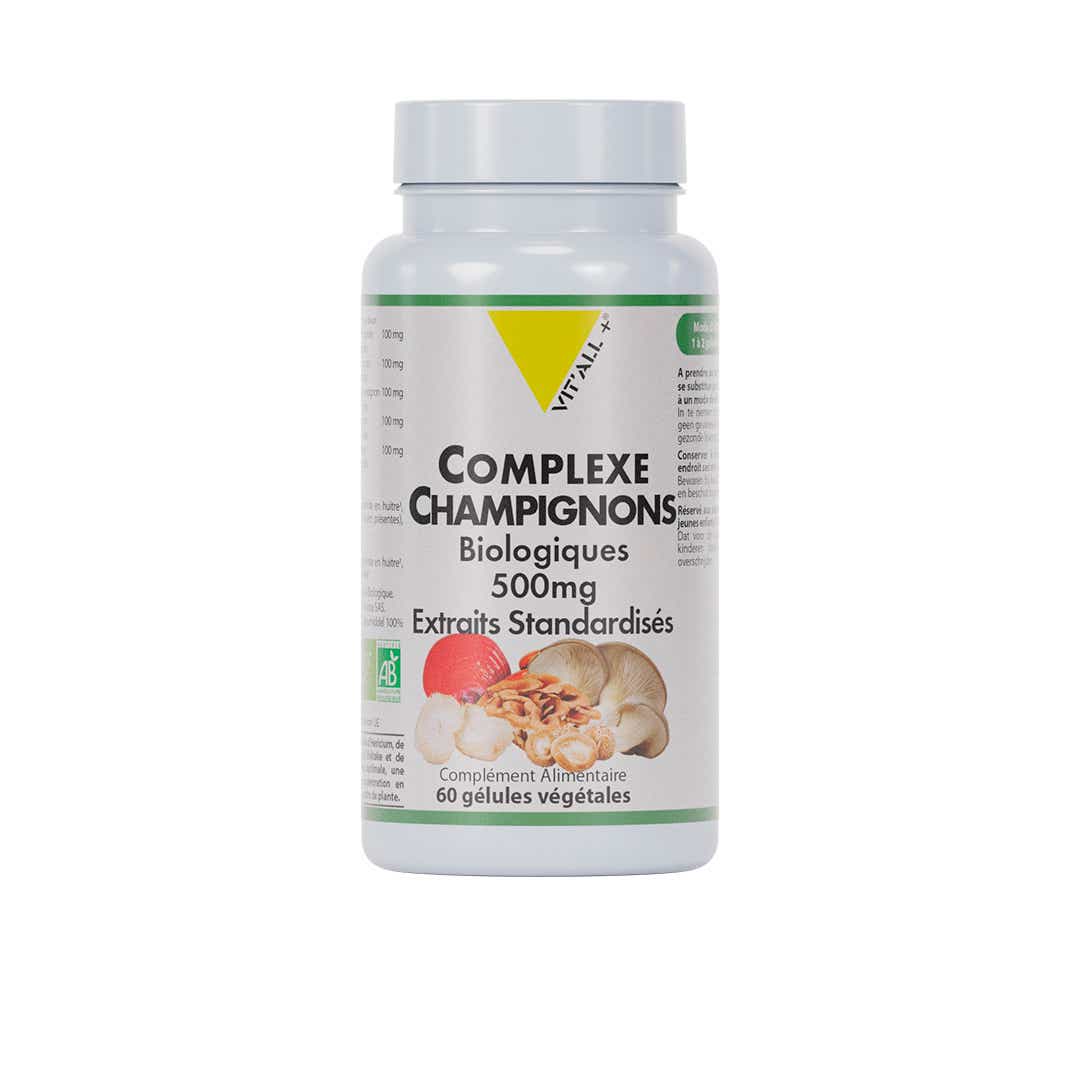 VIT ALL COMPLEXE CHAMPIGNONS BIOLOGIQUE 500MG 60 GELULES VEGETALES