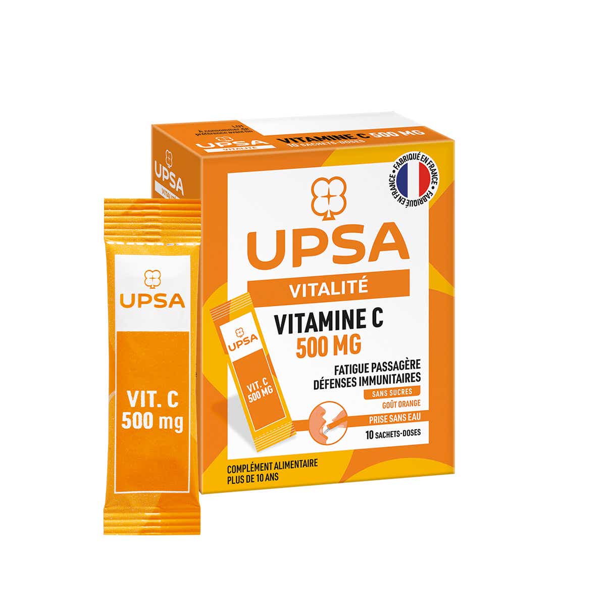 VITALITE VITAMINE C 1000MG GOUT ORANGE 10 SACHETS DOSES 1