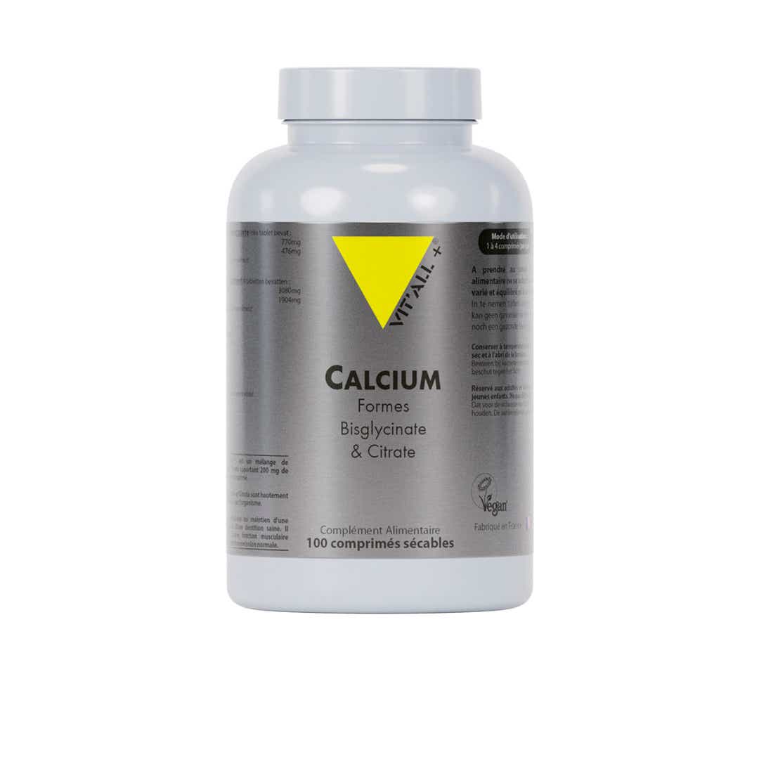 VITALL CALCIUM FORMES BISGLYCINATE CITRATE 100 COMPRIMES
