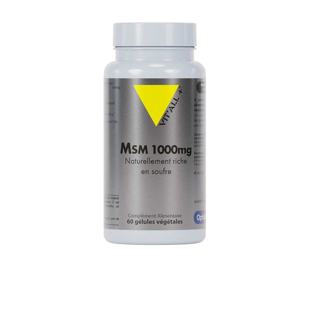 VITALL MSM 1000MG NATURELLEMENT RICHE EN SOUFFRE 60 GELULES