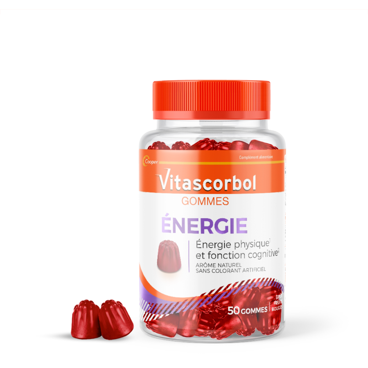 VITASCORBOL ENERGIE ENERGIE PHYSIQUE ET FONCTION COGNITIVE 50 GOMMES