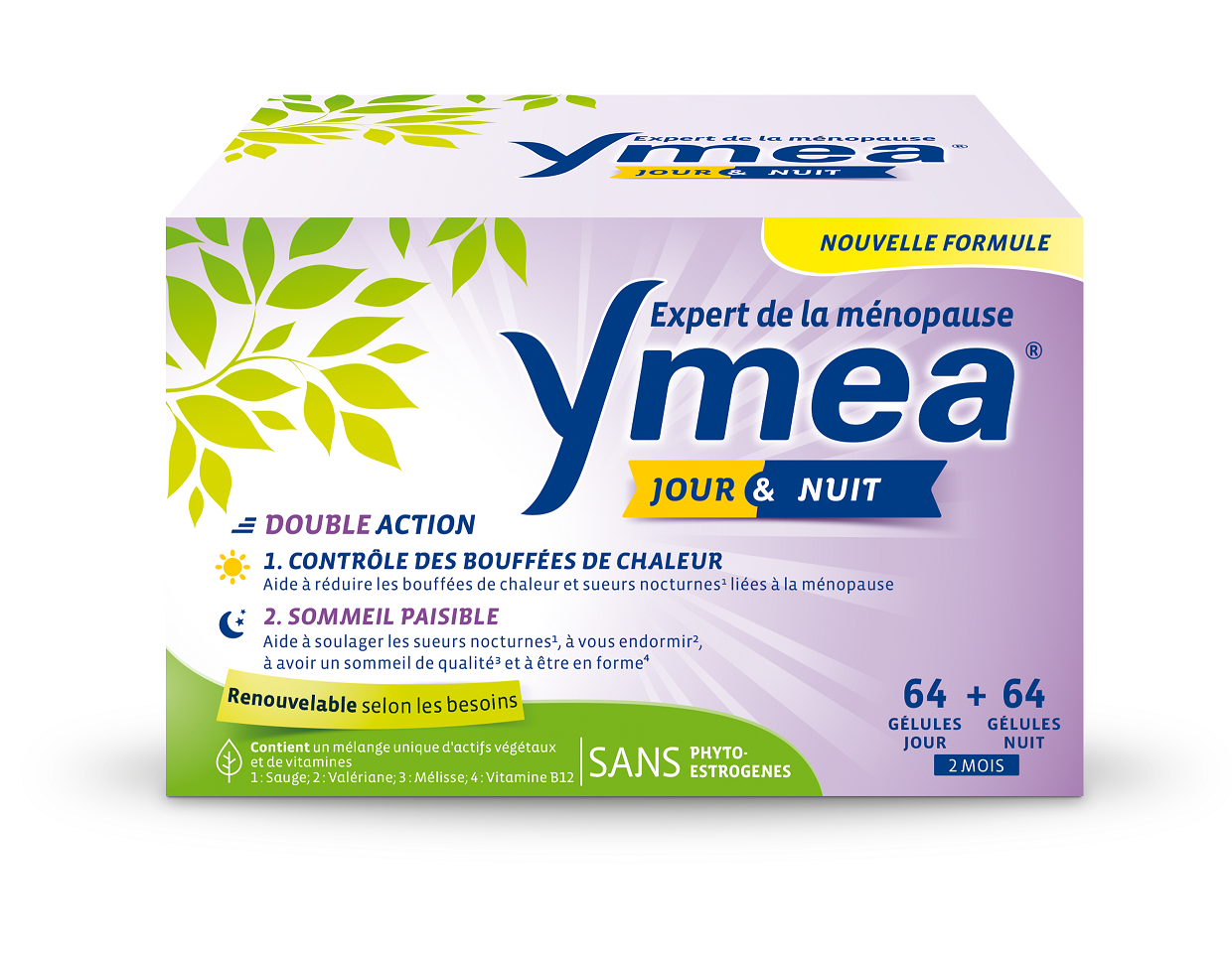 YMEA MENOPAUSE JOUR ET NUIT 2 MOIS 128 GELULES
