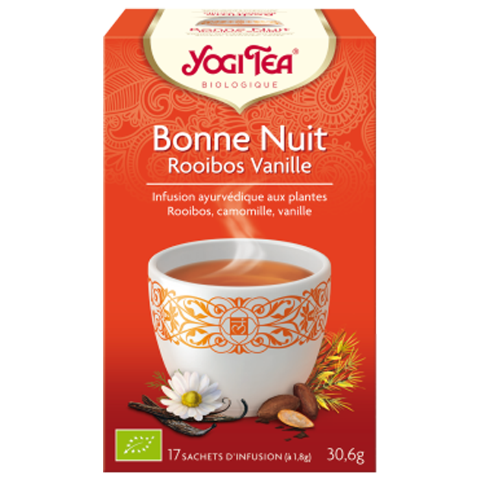 YOGI TEA BONNE NUIT ROOIBOS VANILLE BIO 17 SACHETS