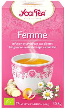 YOGI TEA FEMME INFUSION AYURVEDIQUE AUX PLANTES 17 SACHETS