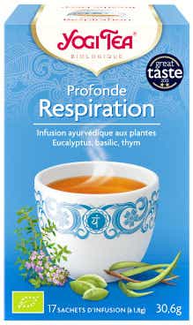 YOGI TEA PROFONDE RESPIRATION INFUSION AYURVEDIQUE AUX PLANTES 17 SACHETS