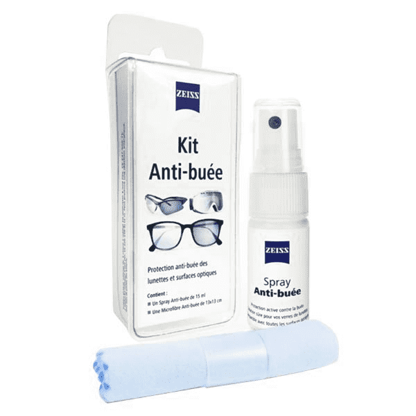 ZEISS KIT SPRAY ANTIBUEE 15ML 1 TISSU MICROFIBRES