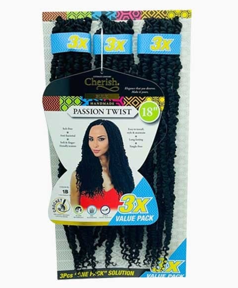 3X VALUE PACK SYN TRESSES PASSION TWIST FAITES À LA MAIN 