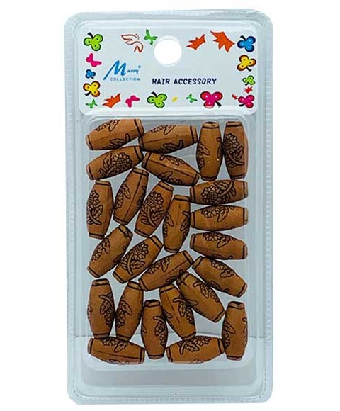 ACCESSOIRE CHEVEUX PERLES EN BOIS MC22 