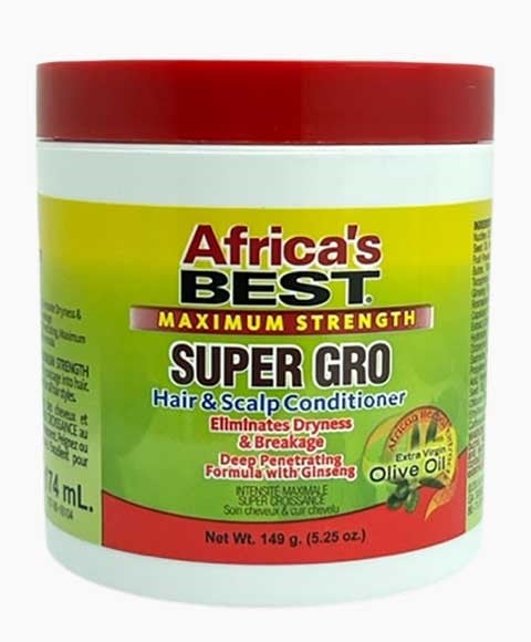 AFRICAS MEILLEURE FORCE MAXIMALE SUPER GRO CHEVEUX ET CUIR CHEVELU CON