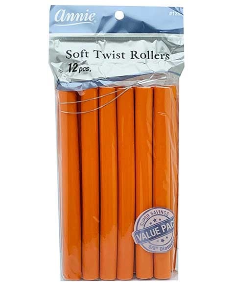 ANNIE SOFT TWIST ROLLERS ORANGE 1252