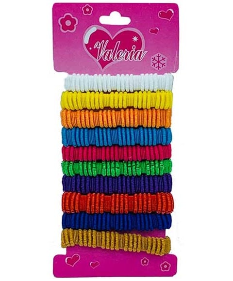 BANDES ÉLASTIQUES POUR CHEVEUX VALERIA ASSORTIES 15008AST 