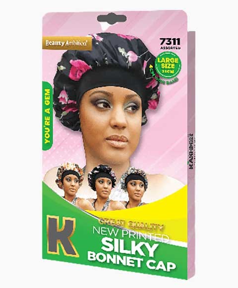 BEAUTY AMBITION NOUVEAU Bonnet soyeux imprimé de grande qualité 