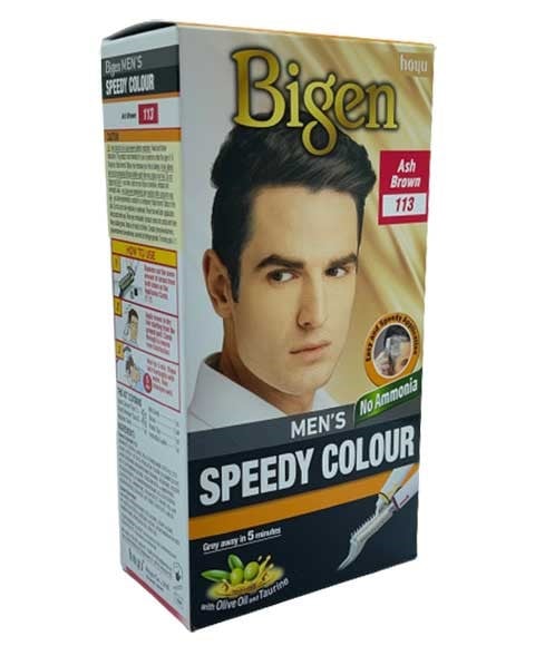 BIGEN HAIR MENS SPEEDY COLOR ASH BROWN 113 