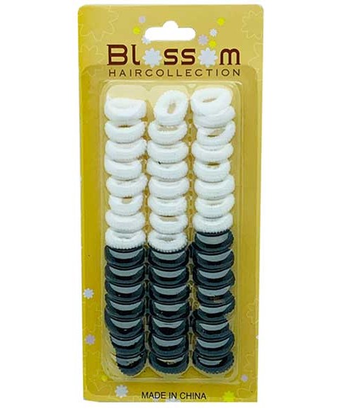 BLOSSOM HAIR COLLECTION BLACK WHITE HAIR GRIPS 15022 
