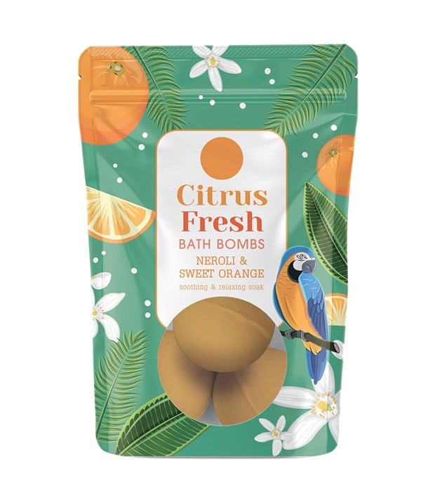 BOMBE DE BAIN AU NÉROLI FRAIS ET ORANGE DOUCE ELYSIUM SPA CITRUS