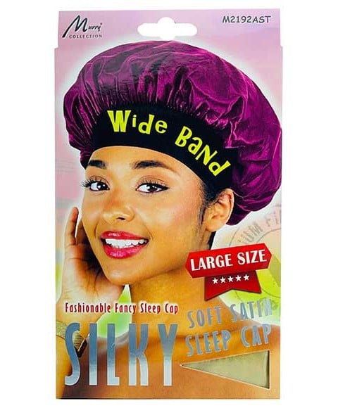 Bonnet de nuit large et soyeux en satin doux de la collection Murry 