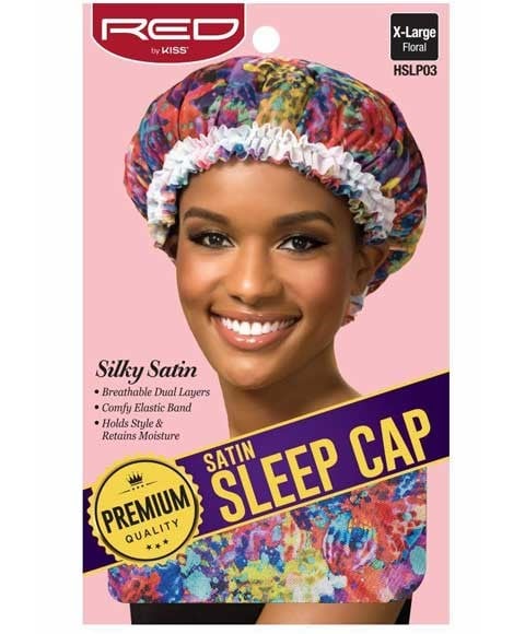 BONNET DE SOMMEIL EN SATIN FLORAL HSLP03