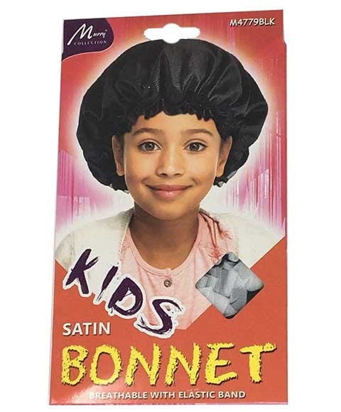 BONNET EN SATIN POUR ENFANTS DE LA COLLECTION MURRY M4779BLK 