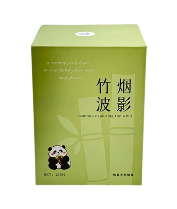 BOUGIE PANDA OMBRE DE VAGUE DE FUMÉE EN BAMBOU 