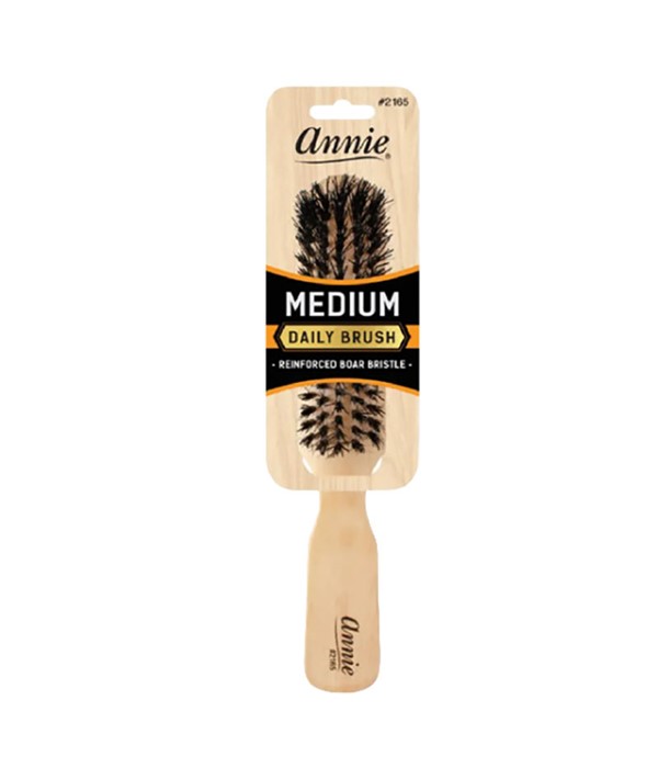 BROSSE QUOTIDIENNE MOYENNE EN POILS DE SANGLIER RENFORCÉS NATURELS ANNIE 2