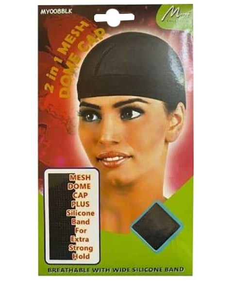 CAPUCHON DÔME EN MAILLE 2 EN 1 MY008BLK 