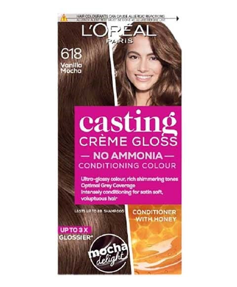 CASTING CREME GLOSS CONDITIONNEMENT COULEUR 618 VANILLE MOKA 