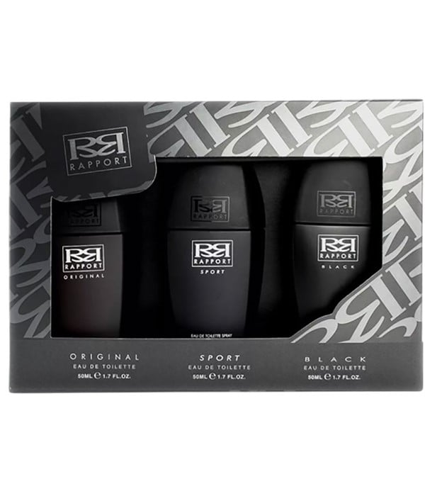 COFFRET CADEAU EAU DE TOILETTE TROIS PIÈCES RAPPORT 