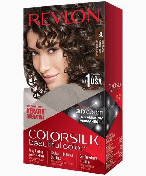 COLORSILK BELLE COULEUR COULEUR PERMANENTE DE CHEVEUX 30 BRO FONCÉ