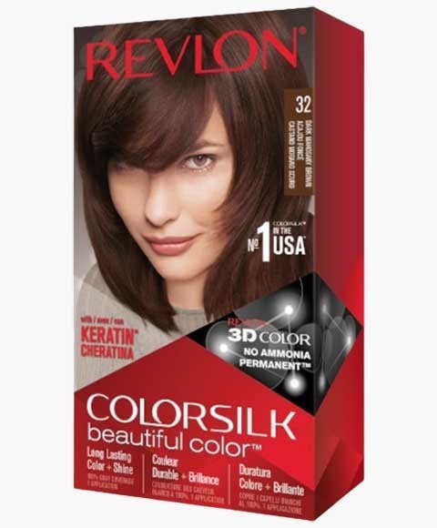 COLORSILK BELLE COULEUR COULEUR PERMANENTE DE CHEVEUX 32 FONCÉ MAH