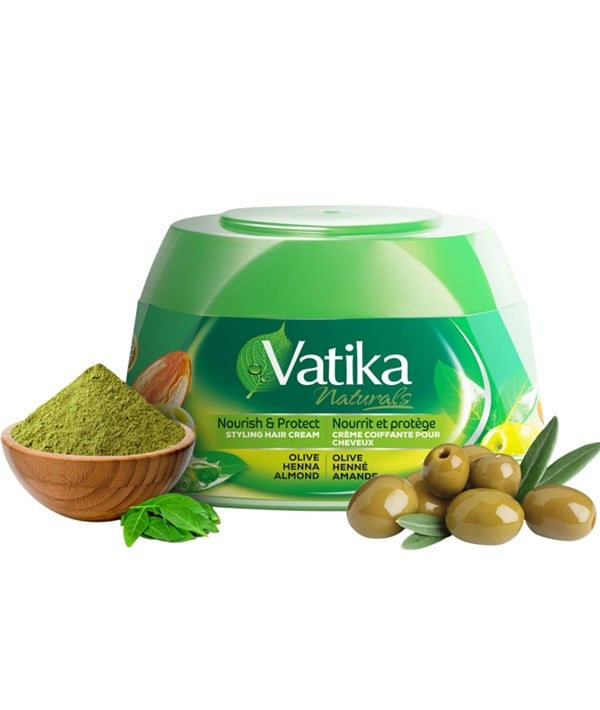 CRÈME COIFFANTE COIFFANTE AUX AMANDES ET AU HENNA OLIVE VATIKA NATURALS