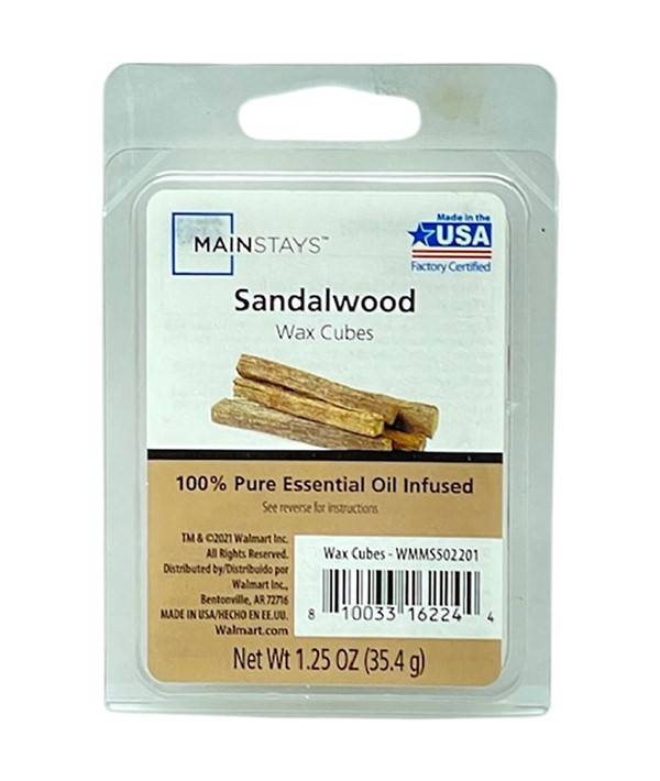 CUBES FONDANTS DE CIRE INFUSÉS À L'HUILE ESSENTIELLE BOIS DE SANTAL 